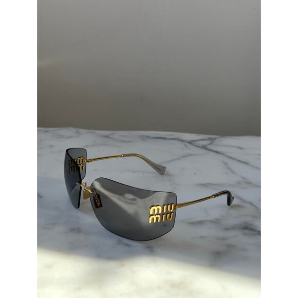 NEW Miu Miu MU54YS Grey Mask Sunglasses main image 4
